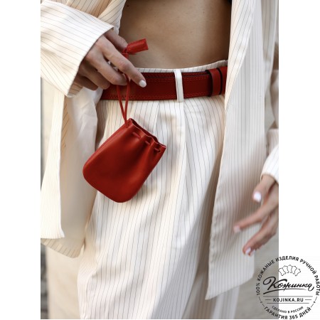 Кожаный мешочек "Луи" (чёрный)